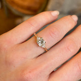 Diamond three-stone engagement ring