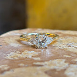 Diamond three-stone engagement ring