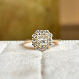 Diamond cluster engagement ring