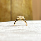 Diamond cluster engagement ring