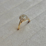 1ct Square step-cut Diamond cluster engagement ring