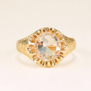 Antique, Late-Victorian rose-cut diamond solitaire ring