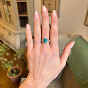 Vintage, 1940s zircon and diamond ring