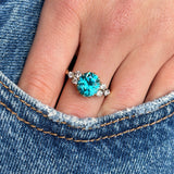 Vintage, 1940s zircon and diamond ring