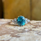 Vintage, 1940s zircon and diamond ring