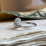 Oval-cut yellow sapphire & diamond cluster ring