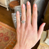 Smokey-brown diamond cluster ring