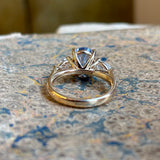 Sapphire & diamond three-stone ring