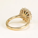 2.50ct oval-cut green sapphire & diamond cluster ring