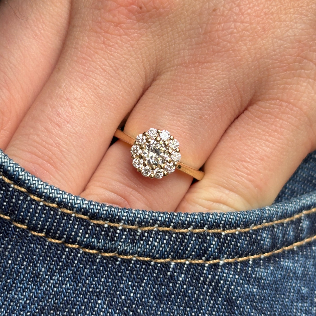 Diamond cluster ring