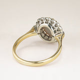 Vintage, 1950s black opal & diamond cluster ring