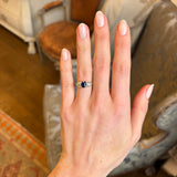 Antique, Victorian sapphire & diamond three-stone ring