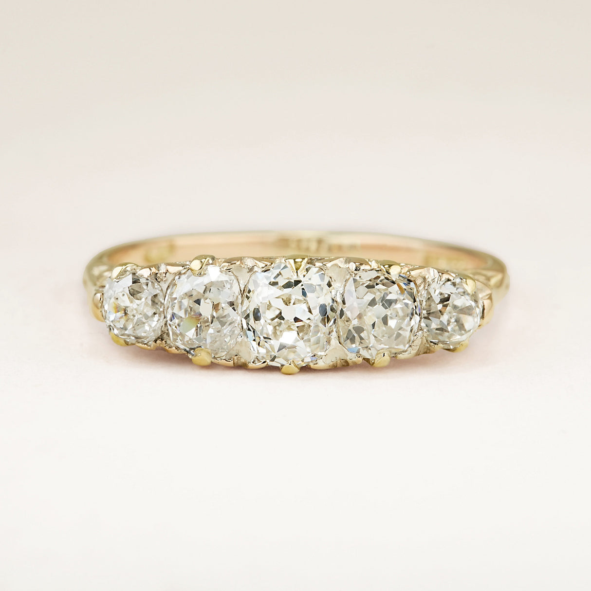 Antique, Victorian diamond five-stone ring