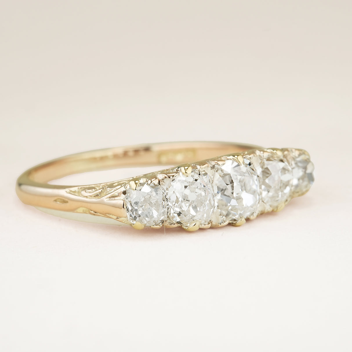Antique, Victorian diamond five-stone ring