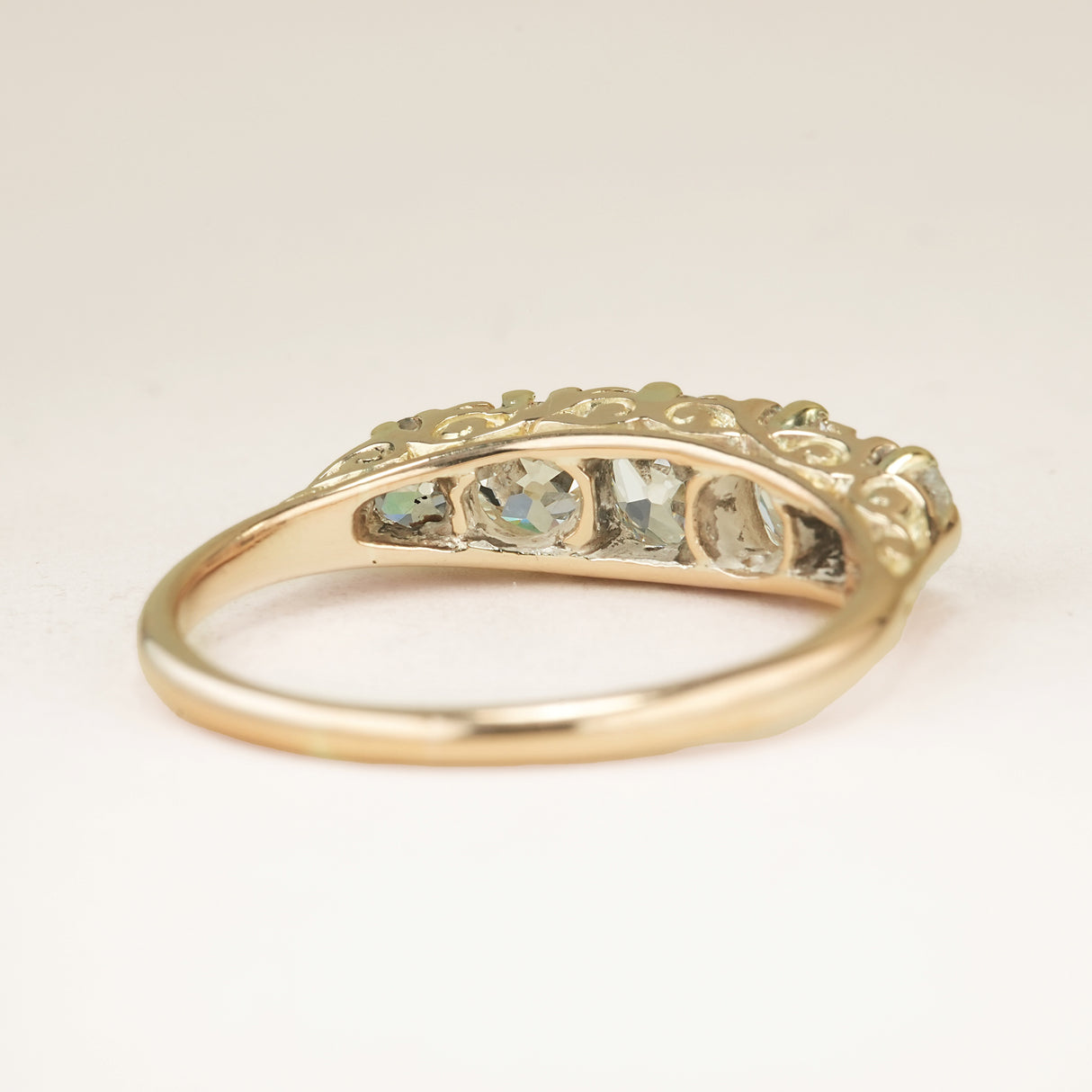 Antique, Victorian diamond five-stone ring