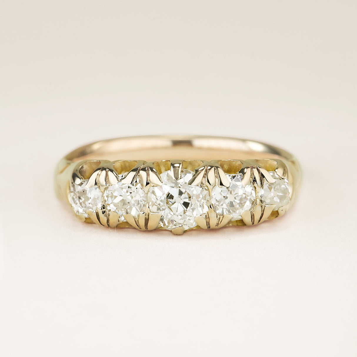 Antique, Victorian diamond five-stone ring