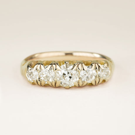 Antique, Victorian diamond five-stone ring