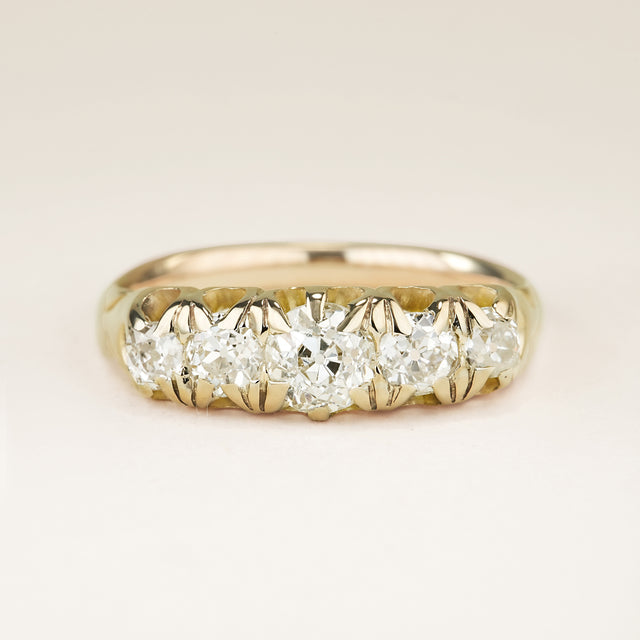 Antique, Victorian diamond five-stone ring