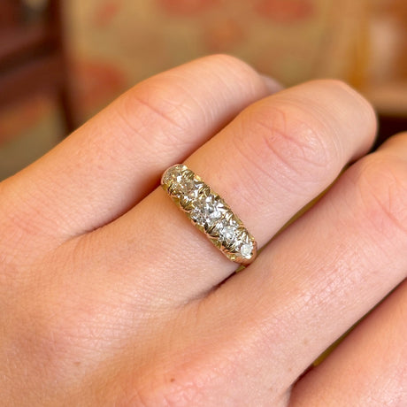 Antique, Victorian diamond five-stone ring