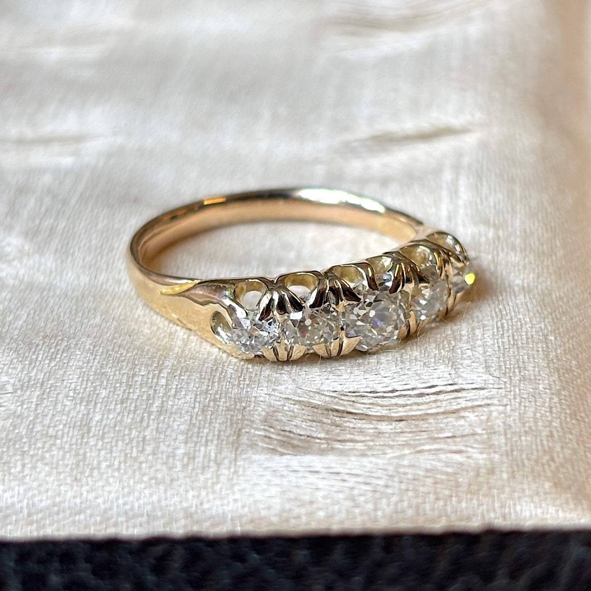 Antique, Victorian diamond five-stone ring