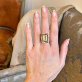 Vintage, Cartier 1950s green beryl and diamond cocktail ring