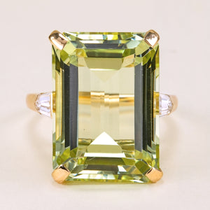 Vintage, Cartier 1950s green beryl and diamond cocktail ring