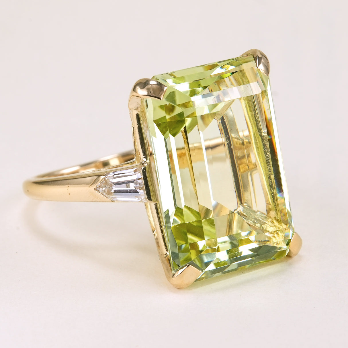 Vintage, Cartier 1950s green beryl and diamond cocktail ring