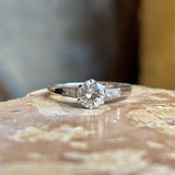 Vintage, 1920s diamond solitaire engagement ring