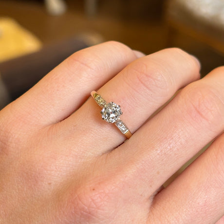 Antique, Edwardian diamond engagement ring