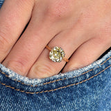 Antique, Victorian 2.88ct Champagne diamond solitaire engagement ring