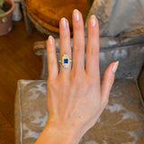 Art Deco style, Austrian sapphire and diamond ring