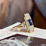 Art Deco style, Austrian sapphire and diamond ring