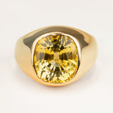 Vintage, 1950's Austrian yellow sapphire cocktail ring