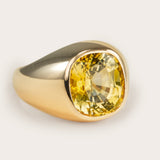 Vintage, 1950's Austrian yellow sapphire cocktail ring