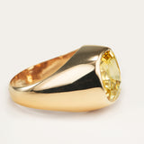 Vintage, 1950's Austrian yellow sapphire cocktail ring