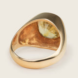 Vintage, 1950's Austrian yellow sapphire cocktail ring