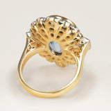 Vintage, 1990's sapphire and diamond cluster ring