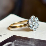 Antique, Edwardian diamond daisy cluster ring