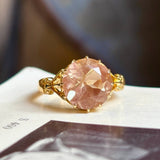 Antique, Victorian Peach Tourmaline Solitaire Ring