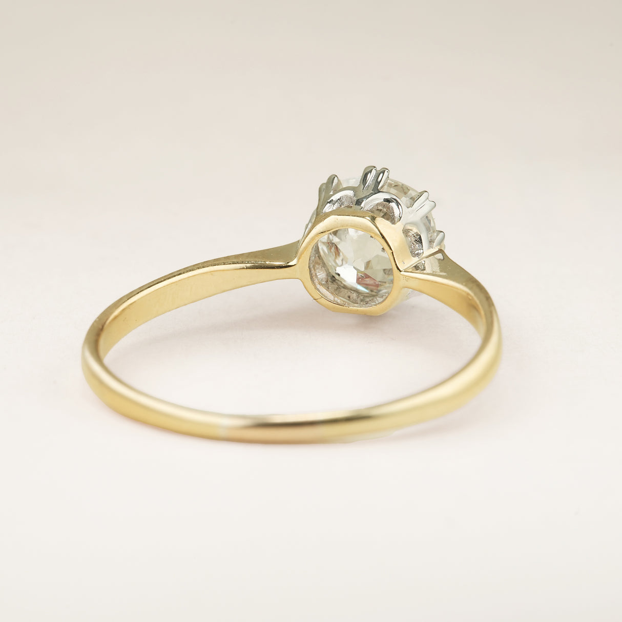 Antique, Edwardian diamond solitaire engagement ring