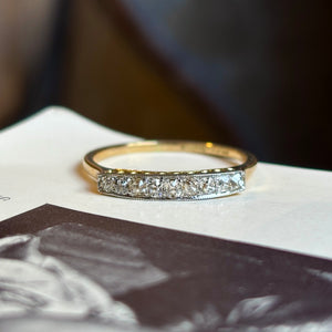 Antique, 1920's old-cut diamond half-eternity ring
