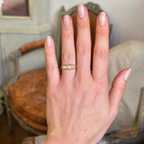 Antique, Victorian Pearl and diamond half-hoop ring