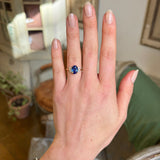 Vintage, sapphire and diamond engagement ring
