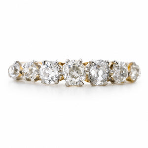 Antique Edwardian diamond seven-stone engagement ring with graduated diamonds