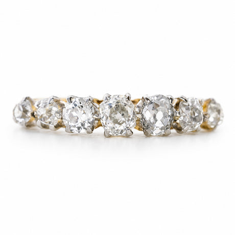 Antique Edwardian diamond seven-stone engagement ring with graduated diamonds
