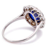 Vintage, Art Deco sapphire & diamond cluster ring