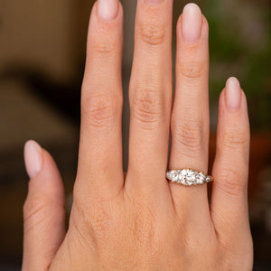 Antique, Victorian diamond three-stone engagement ring