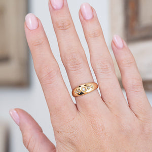 Antique, Edwardian diamond five-stone gypsy ring