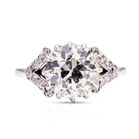 Antique-Solitare-Single-Stone-Diamond-Ring-Front