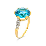Belle Époque, Zircon and Diamond Cocktail Ring, 18ct Yellow Gold
